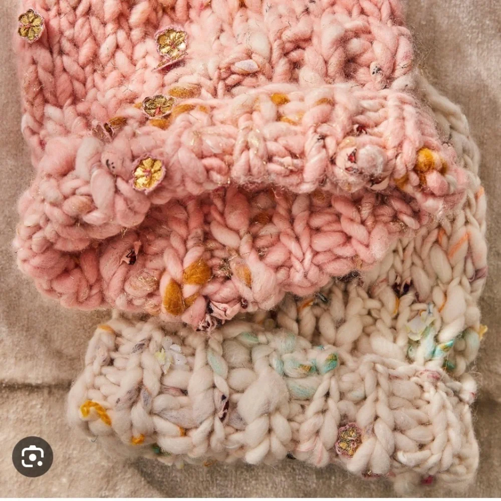 - Free people dreamy hat knit collage new with  tags one size